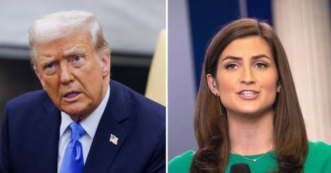 Composite photo of Donald Trump and Kaitlan Collins