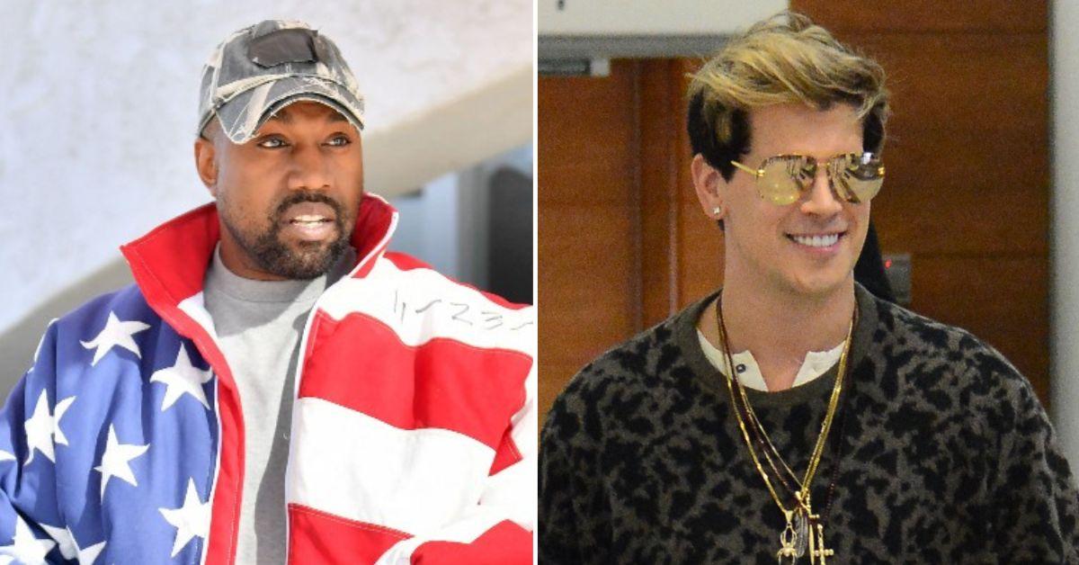 Composite photo of Kanye West and Milo Yiannopoulos