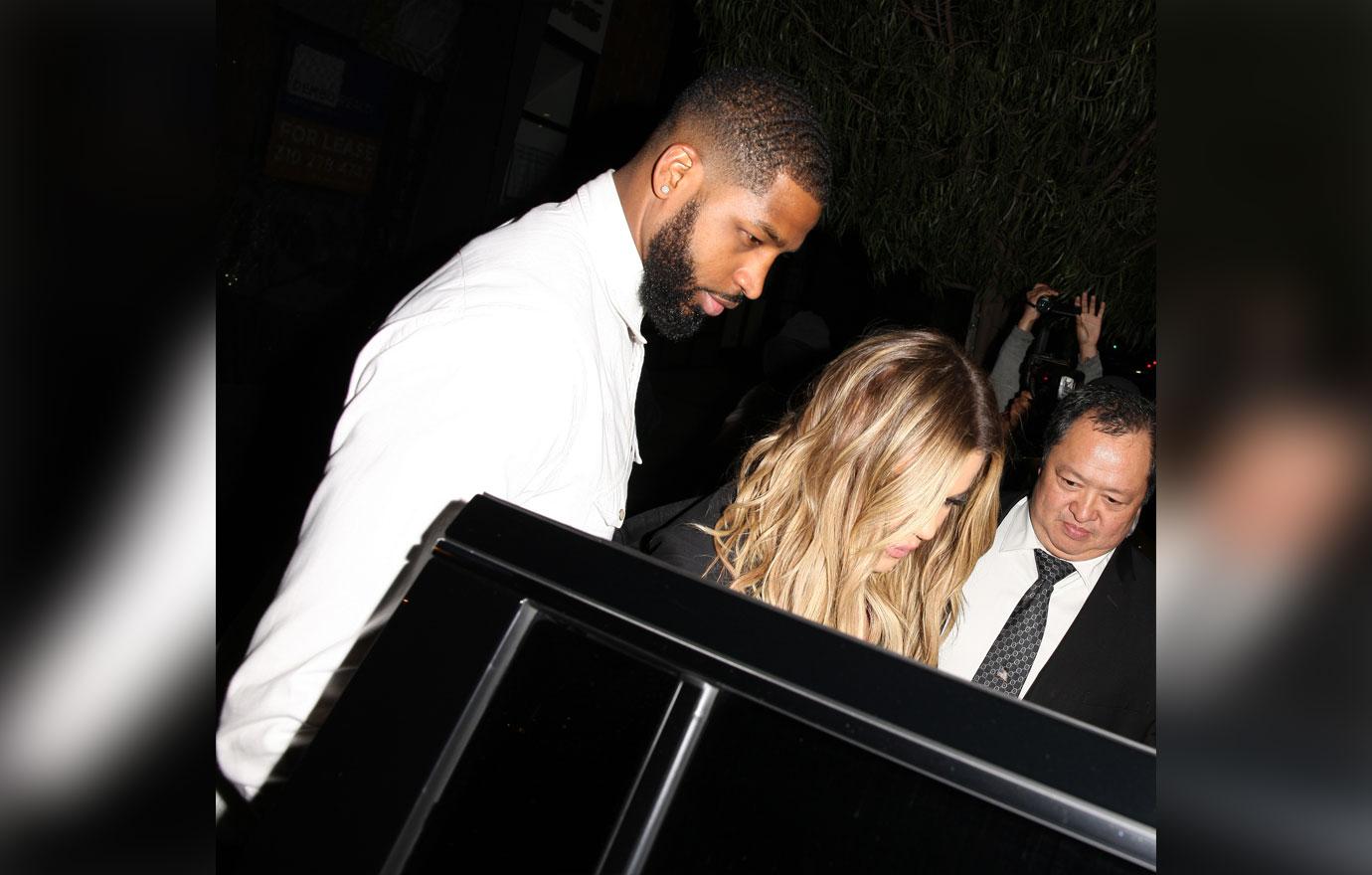 Tristan thompson spotted leaving l a club two women 05