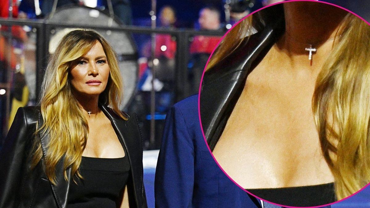 Photo of Critics questioned why Melania Trump's necklace was so tight around her neck.
