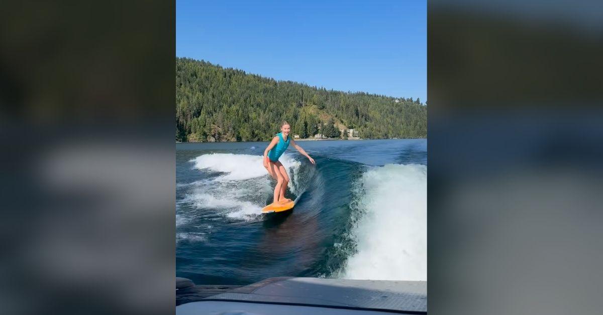 image of Julianne Hough enjoyed a lake day with her ex-husband.