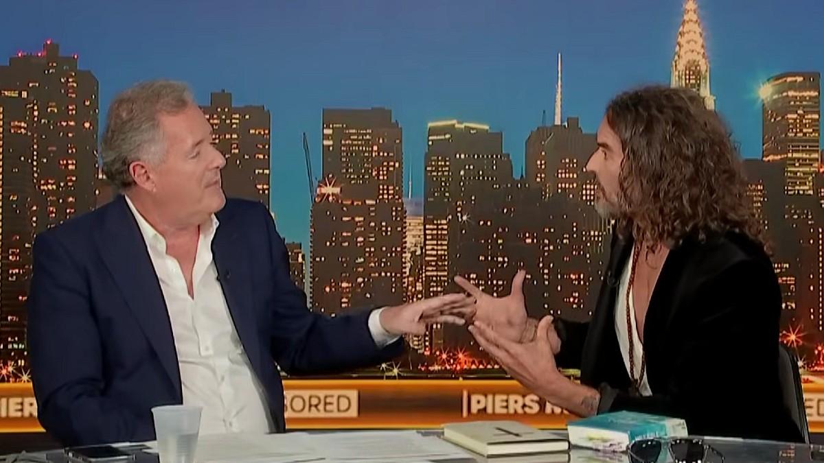 split of Russell Brand, Piers Morgan. 