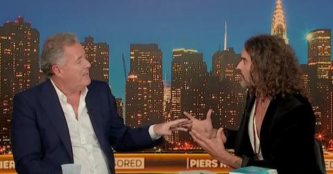 split of Russell Brand, Piers Morgan.