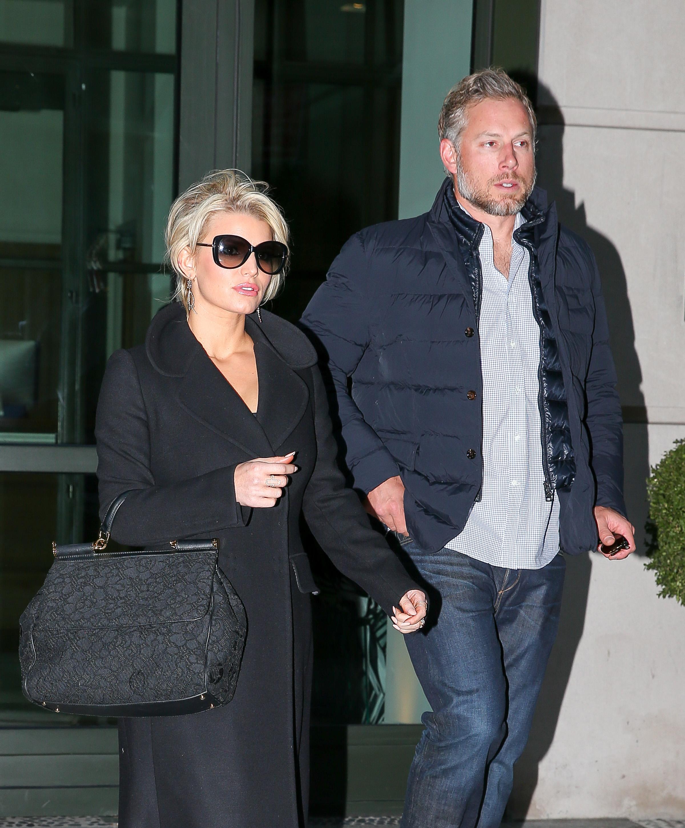 Jessica Simpson and Eric Johnson spotted leaving their hotel in New York City