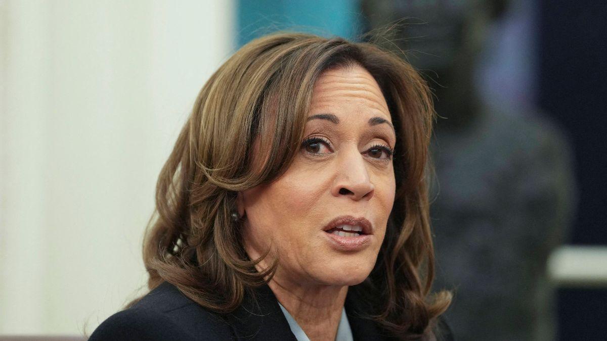 image of Kamala Harris teased she might run for president again. 