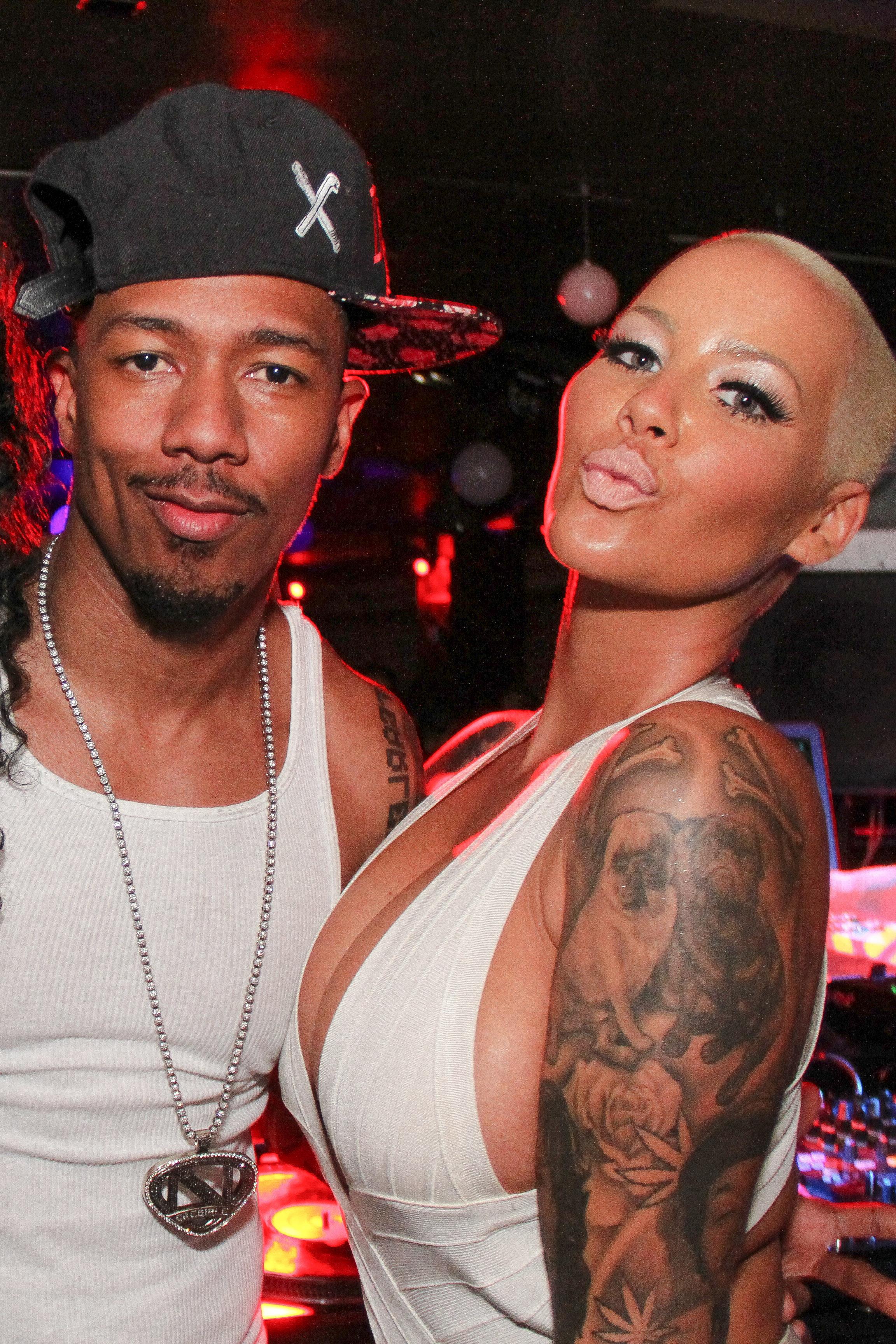 Jessica White, Nick Cannon &amp; Amber Rose at Mur.Mur nightclub