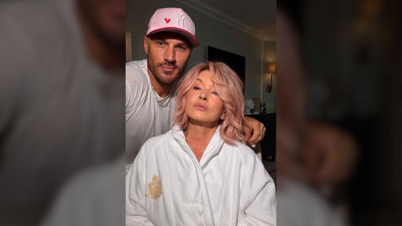 Image of Chris Appleton revealed Martha Stewart’s new rose-gold hair transformation in a social media post.