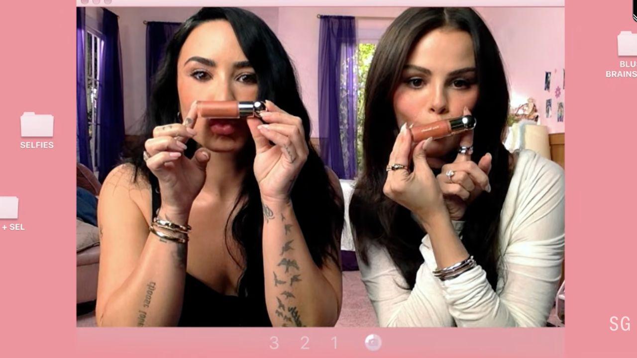 Image of Rare Beauty introduced a special 'Delena' blush bundle featuring shades worn by both singers.