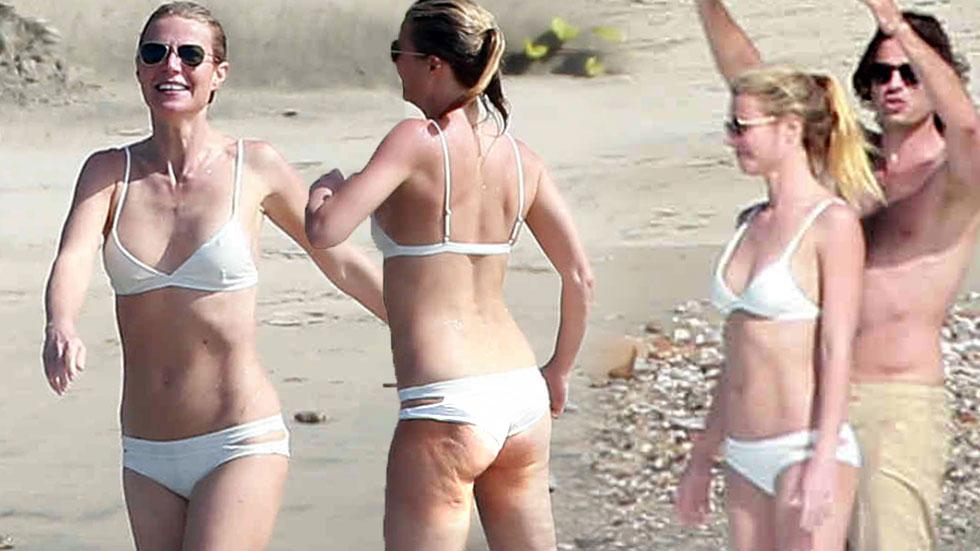 Gwyneth Paltrow Bikini Bradley Falchuk Nude Swimming Trunks