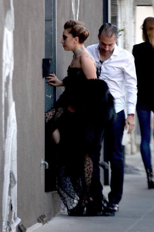 *EXCLUSIVE* Lady Gaga and Christian Carino arriving to her Birthday Party at Gjelina in Venice