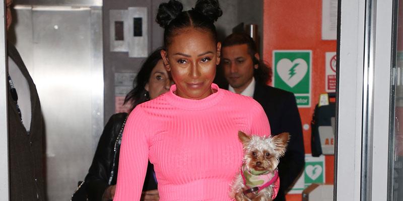 Mel B arrives BBC Radio