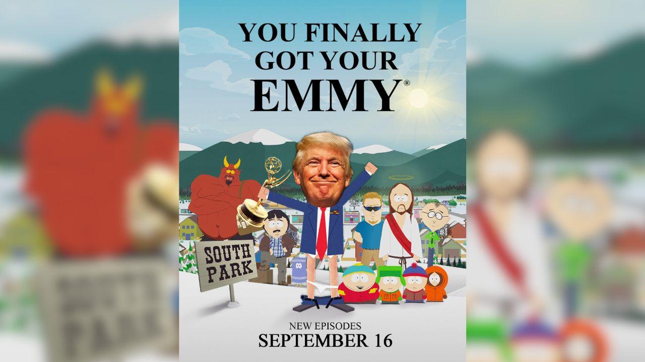 Image of ‘South Park’ celebrated its latest Emmy with a graphic mocking Donald Trump.