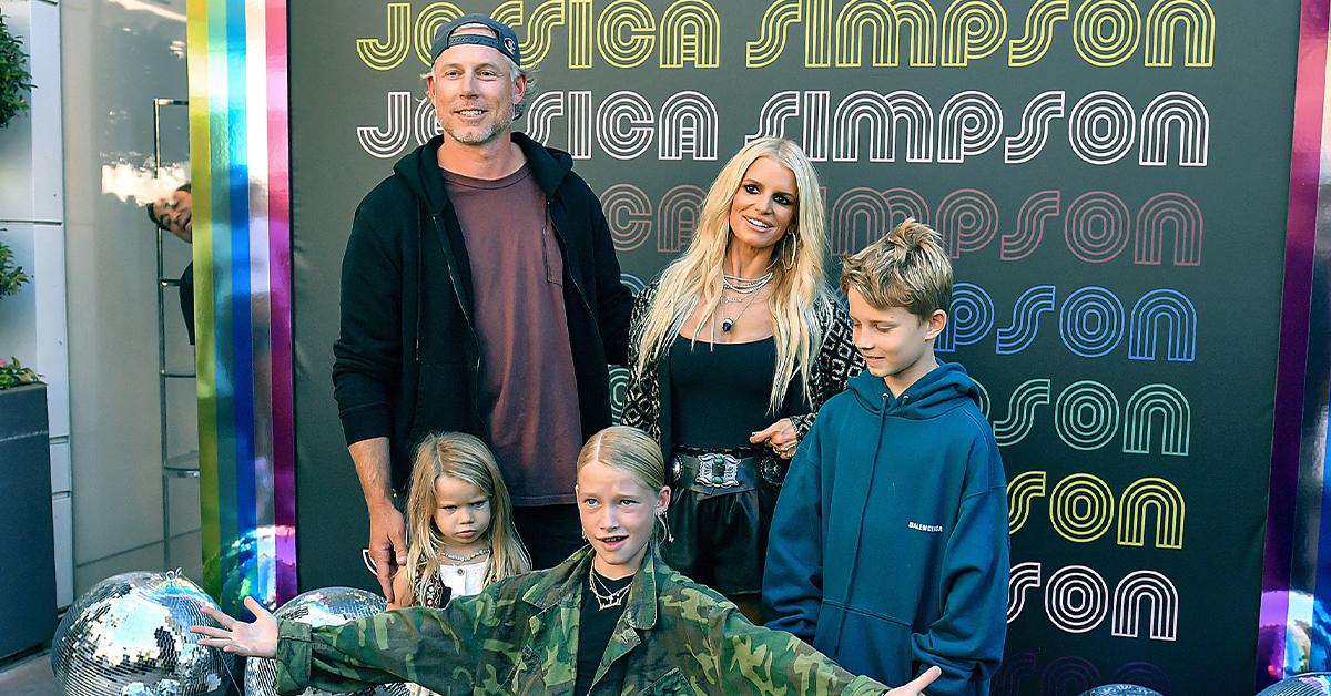 Jessica Simpson Turns Heads in a Fur Coat, Crop Top and Cowboy Boots
