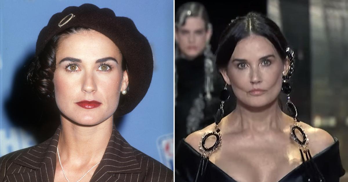 From Flirty 30 To Her Shocking Runway Debut, A Look At How Demi Moore's Face Has Transformed (Or Not!) Through The Years