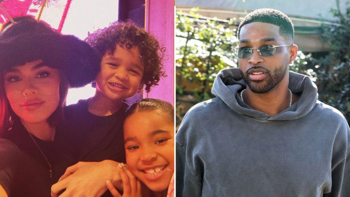 Photo of Khloé Kardashian and her kids; Tristan Thompson