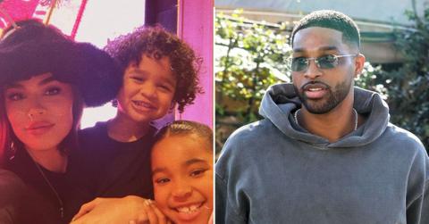 Photo of Khloé Kardashian and her kids; Tristan Thompson