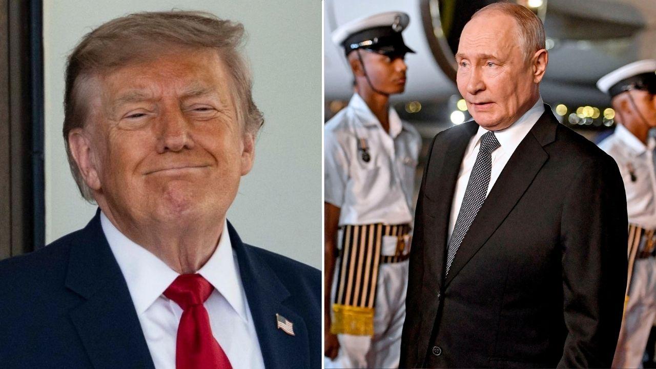 Split photo of Donald Trump and Vladimir Putin 