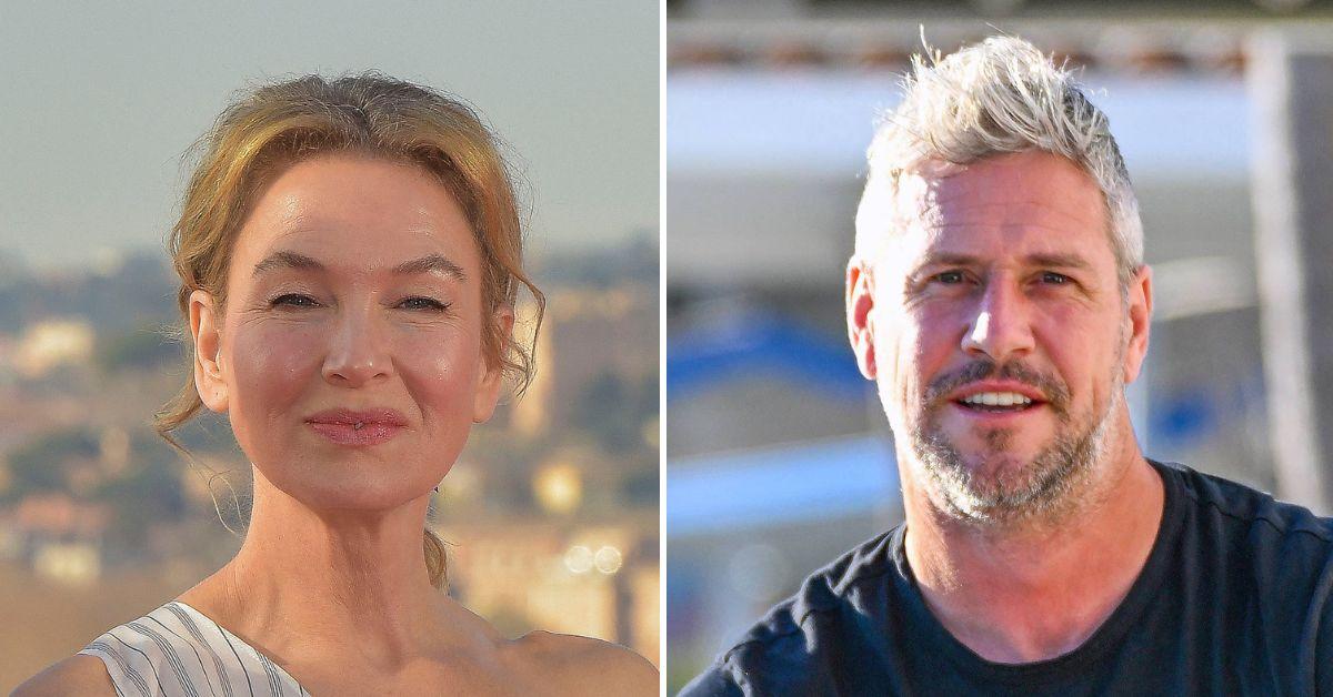 split photo of Renee Zellweger and Ant Anstead