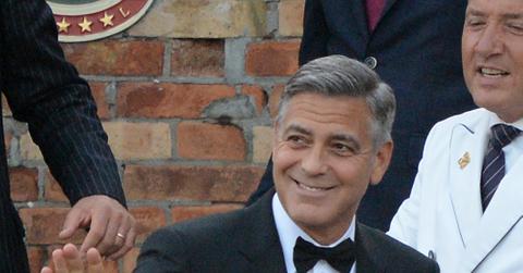 George Clooney seen heading to his wedding at the Aman Hotel in Venice
