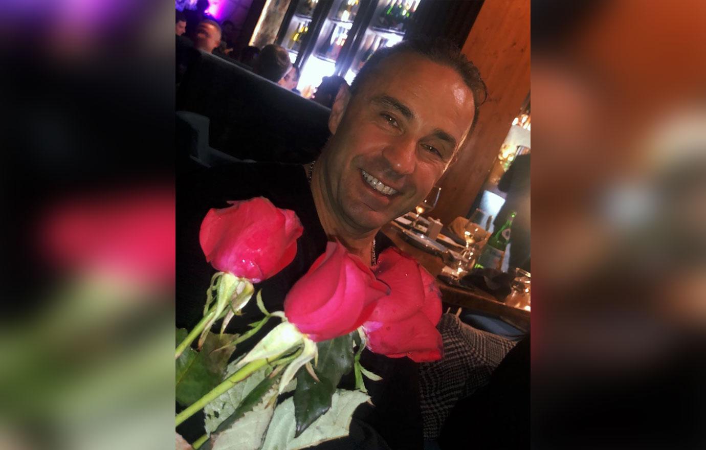 Joe Giudice Posing With Red Roses New Job