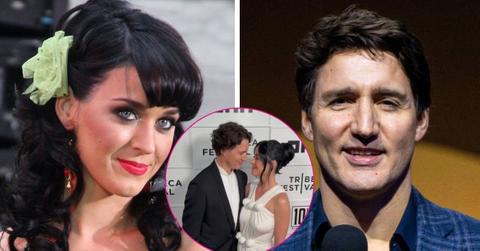 katy perry white dress premiere justin trudeau