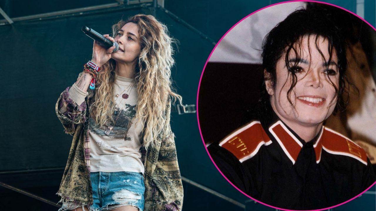 Split photo of Paris Jackson and Michael Jackson