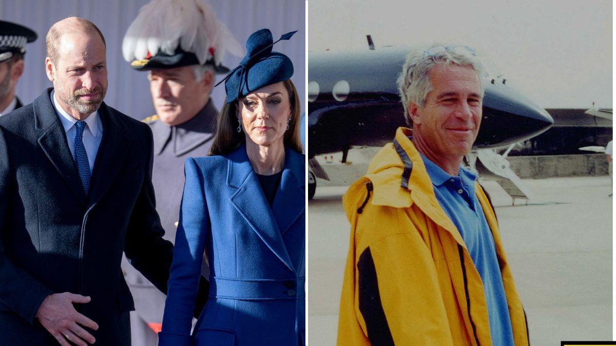 split of Kate Middleton, Prince William and Jeffrey Epstein. 