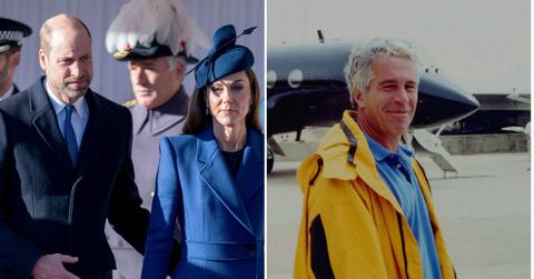 split of Kate Middleton, Prince William and Jeffrey Epstein.