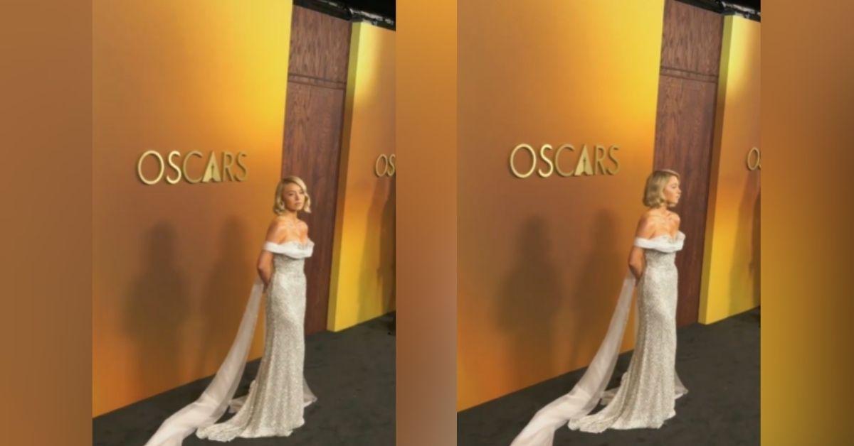 image of Sydney Sweeney wore a silver low-cut gown to the Governors Awards.