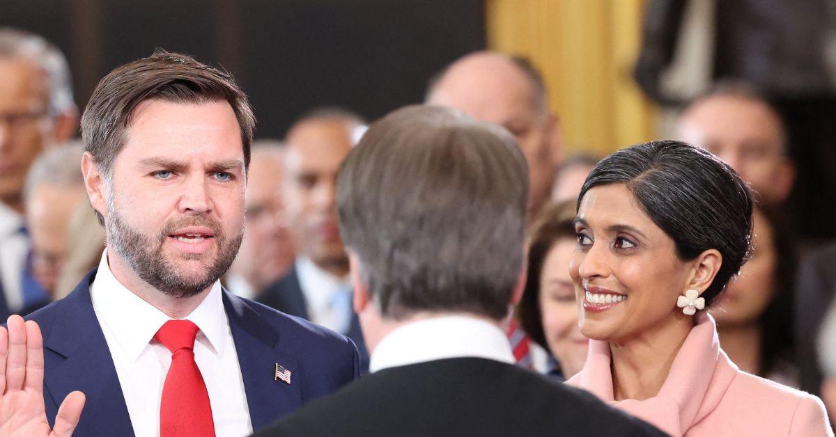 image of Usha Vance's spokesperson said she simply 'forgot' her wedding ring.