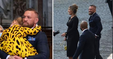 conor mcgregor and wife are spotted inside the vatican for the christening of son pp