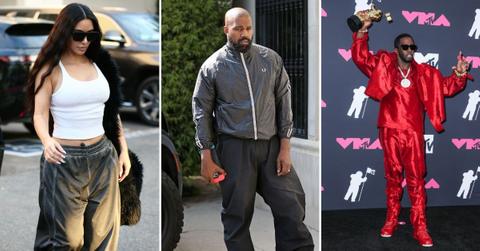 Composite photo of Kim Kardashian, Kanye West and Sean 'Diddy' Combs