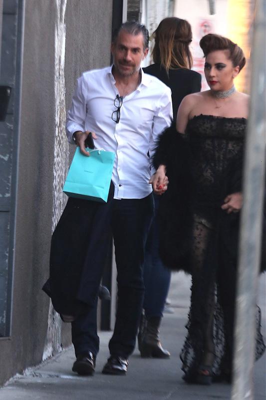 *EXCLUSIVE* Lady Gaga and Christian Carino arriving to her Birthday Party at Gjelina in Venice