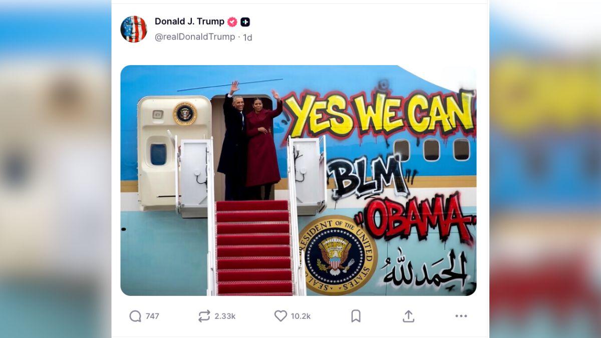 Image of One of his posts took aim at Barack and Michelle Obama.