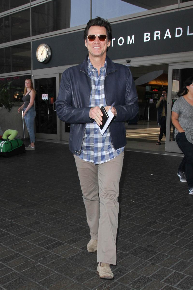 Jim Carrey is seen at LAX