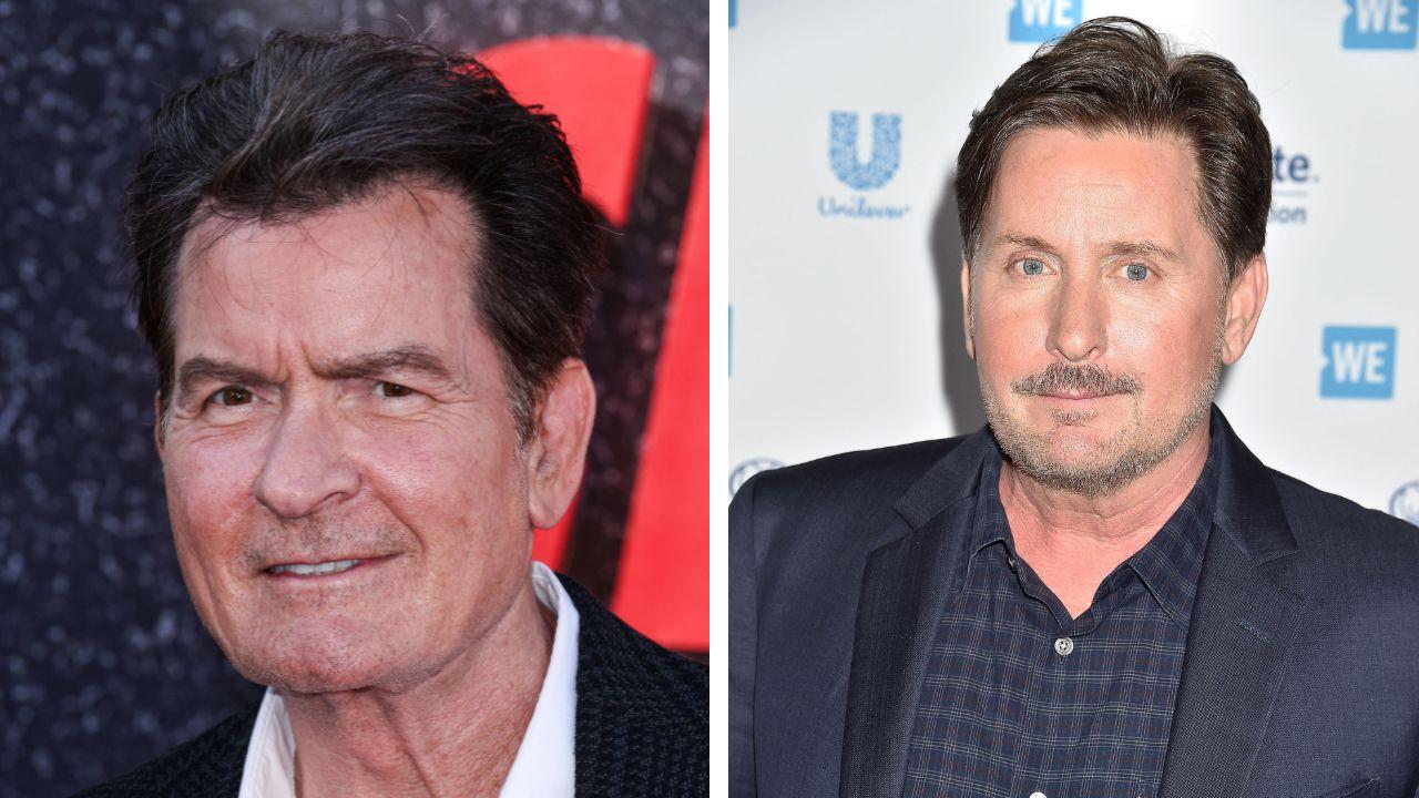 Image of Charlie Sheen and Emilio Estevez reunited at the Fan Expo.