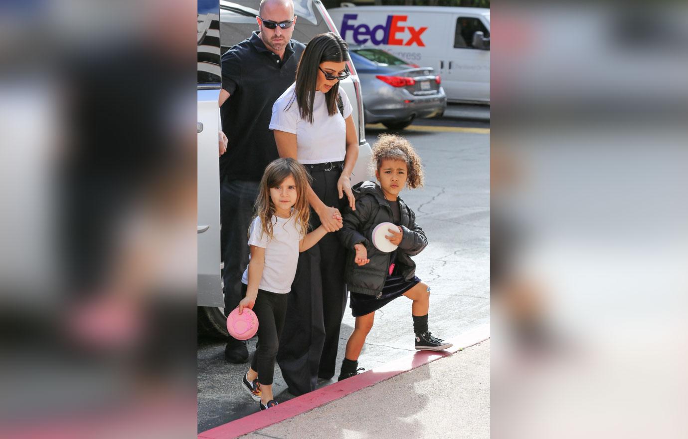 Kourtney Kardashian takes Penelope and North to an art class