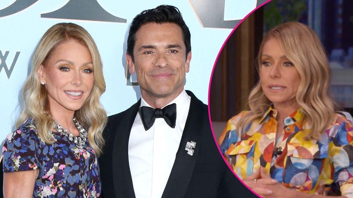 Composite photo of Kelly Ripa and Mark Consuelos.