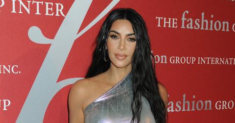 Kim Kardashian Wearing Silver Dress