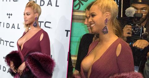 Beyonce tidal performance naked nip slip nude