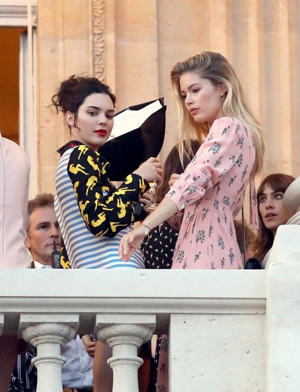 Kendall Jenner, Doutzen Kroes et Lauren Santo Domingo during Miu Miu Cruise Collection cocktail &amp; party in Paris