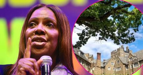 Split photo of Letitia James and Cornell University