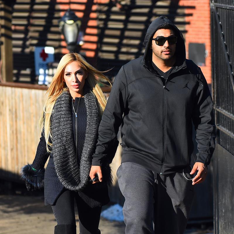 *EXCLUSIVE* Farrah Abraham cozies up to her ex Simon Saran for a romantic day on the ice