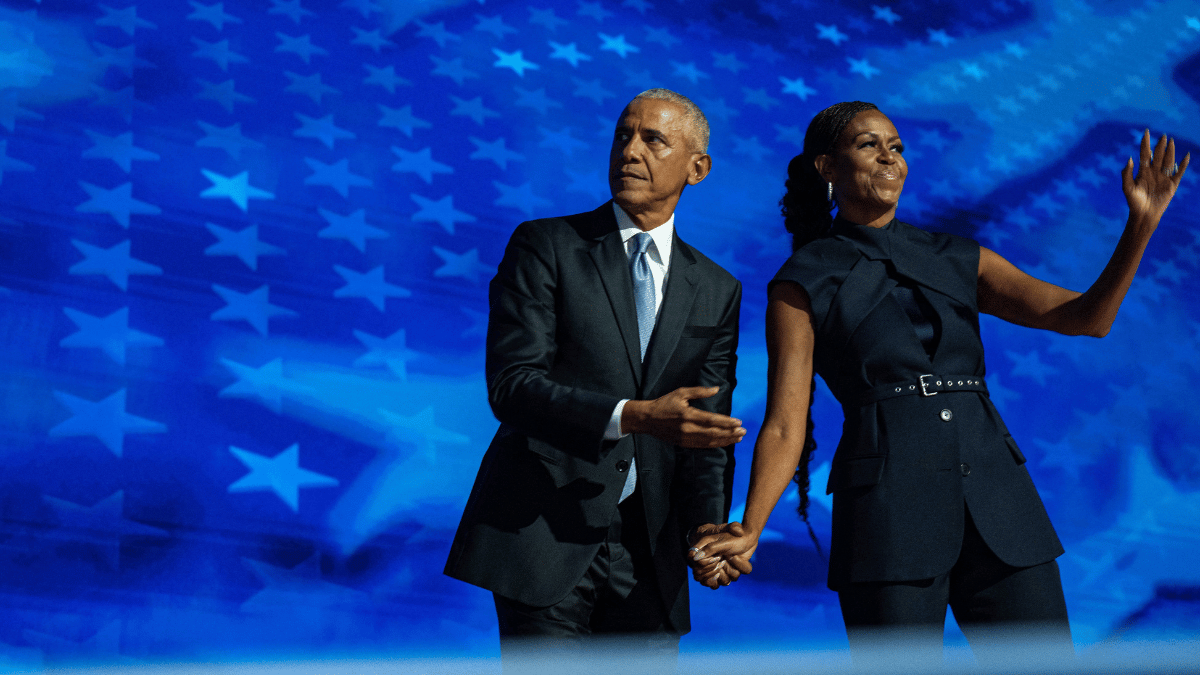 Image of Barack Obama admitted Donald Trump's presidency has caused 'tension' in their marriage.