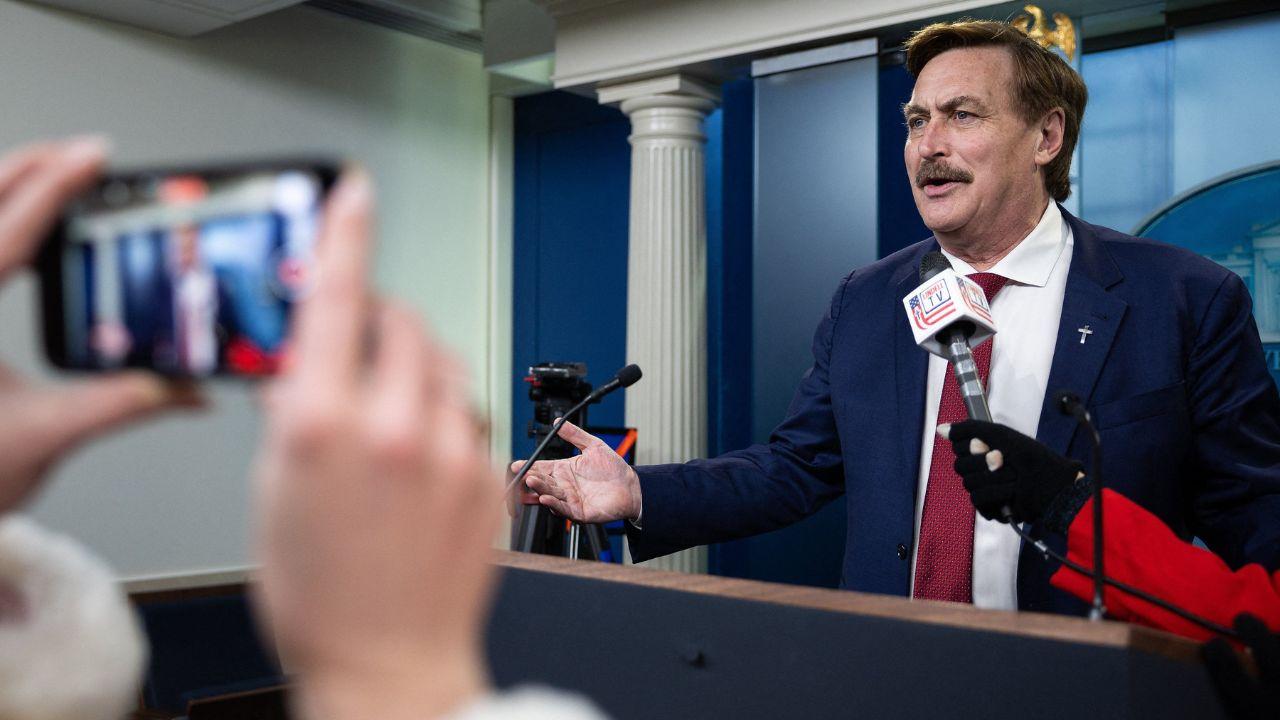 Photo of Mike Lindell claimed his team found 'irregularities' in election data.