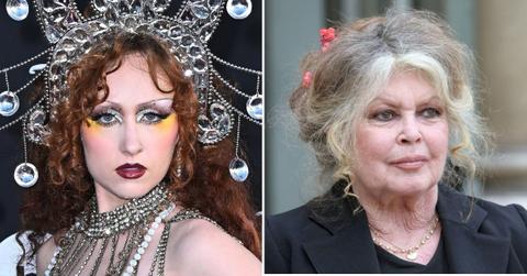 Split photo of Chappell Roan & Brigitte Bardot