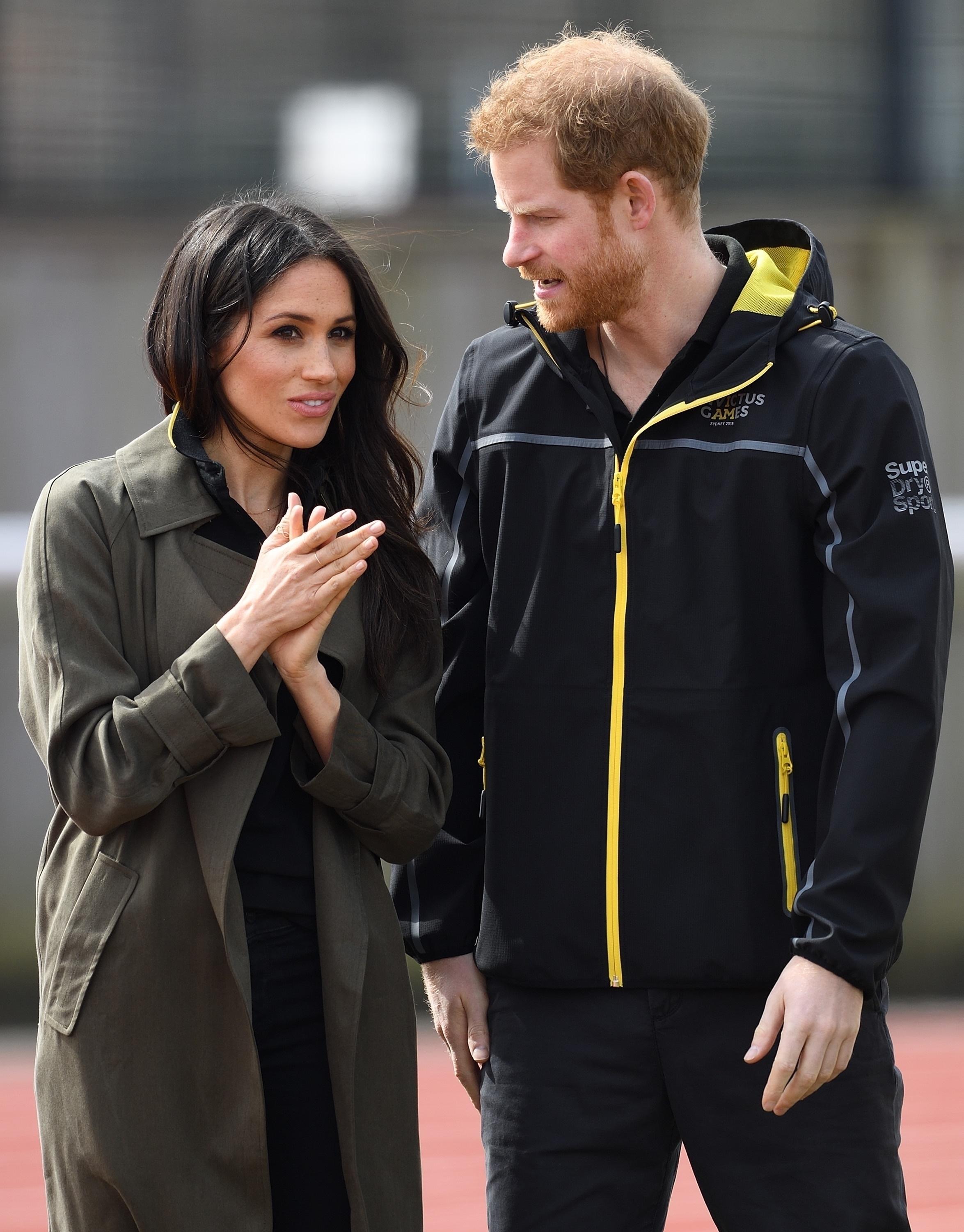 Prince Harry and Meghan Markle attend the Invictus team trials