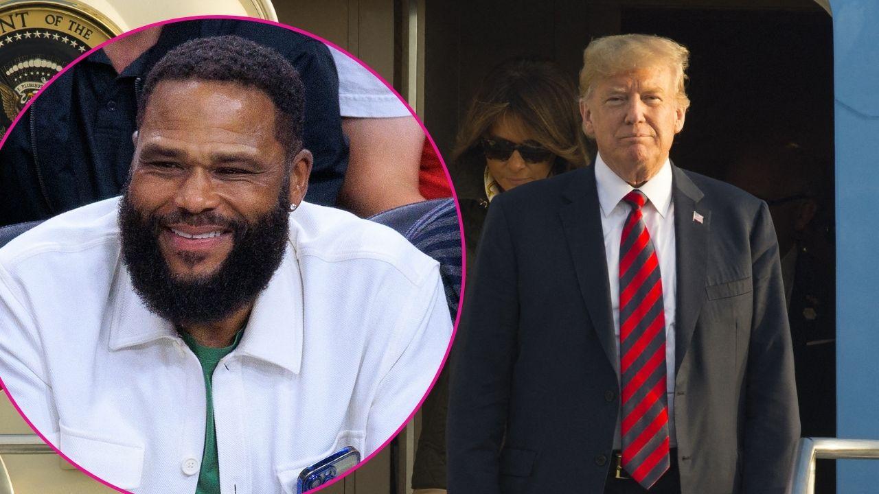 Composite photo of Anthony Anderson and Donald Trump.