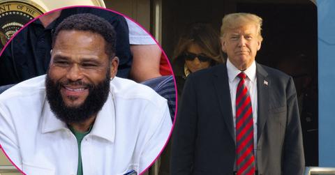 Composite photo of Anthony Anderson and Donald Trump.
