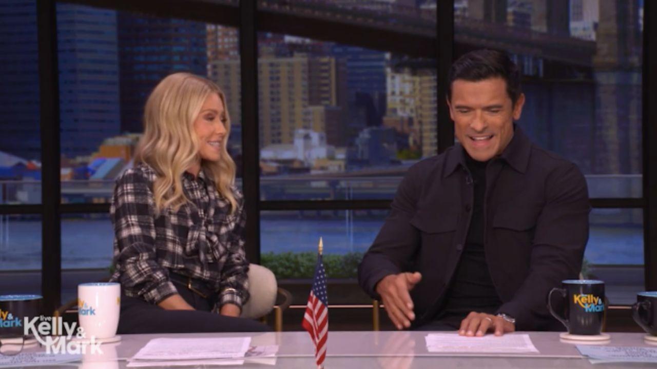 Image of Kelly Ripa gave her husband short replies as he read the list.